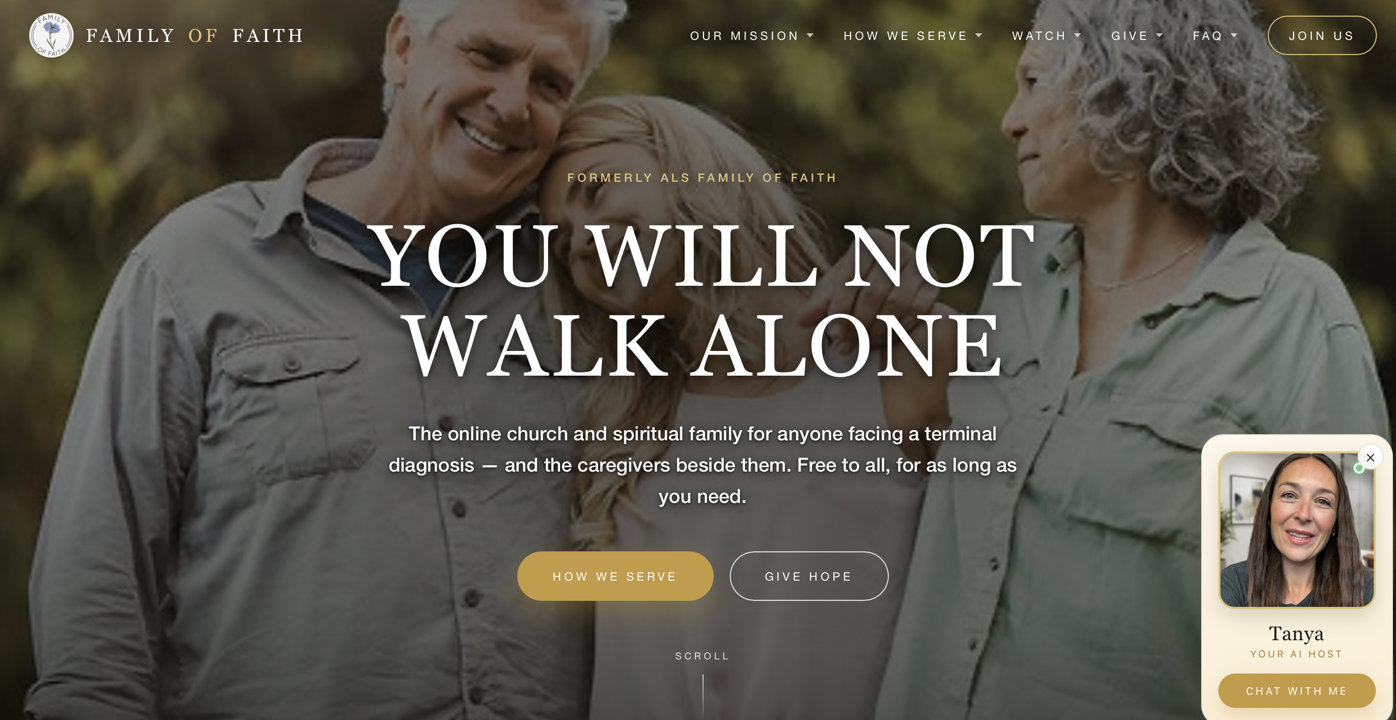 Family of Faith Center website preview